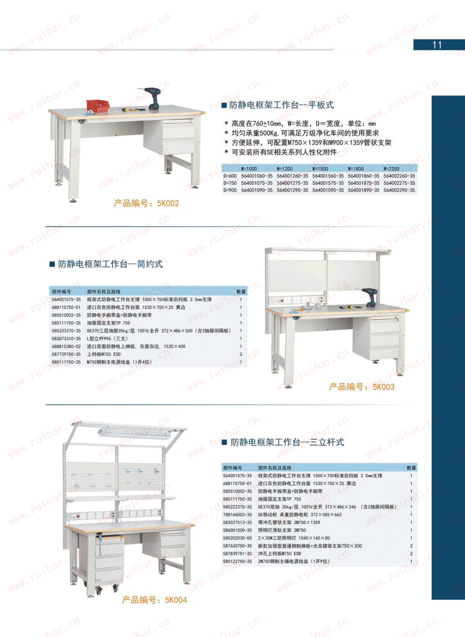 防靜電框架工作臺(tái)（含雙抽），SEG-07-A，SEG-07-B，SEG-07-C，SEG-07-D，森億