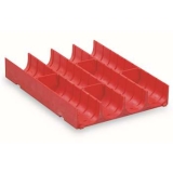工具柜分類槽，紅色塑料分類槽4格 150×150×28mm，SH-11