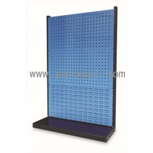 固定型單面物料架960×375×1450mm(2方孔1百葉)，KR-1321