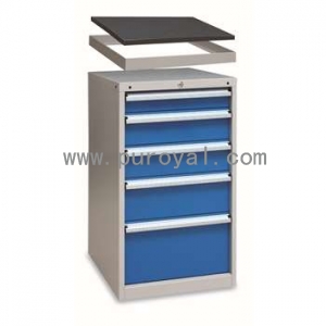 單軌工具柜帶頂框565×580×1000mm(5抽屜帶頂框50mm高)，XB90AN-5SG