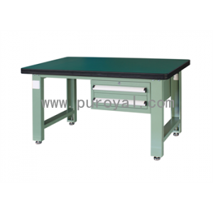 重型工作臺帶雙吊抽(50mm復合臺面)，XFH-2120